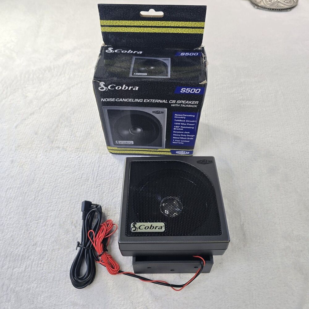 Cobra HG S500 - Dynamic External CB Speaker with Noise Filter and Talk-back